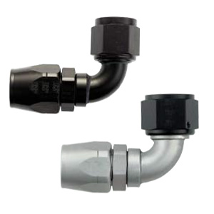 Double Swivel Triple Sealed Hose Ends Ti-Tech Black - 90⁰