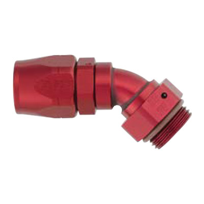 Full Swivel Bent Tube To O-Ring Boss For Braided Stainless Steel Cpe Hose Or Xr-31 Hose-45°