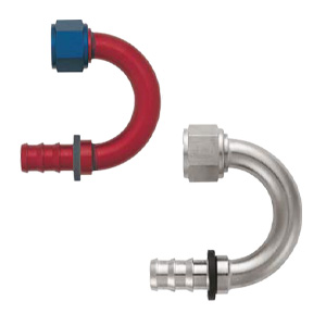 XRP Push-On Hose Ends-180⁰