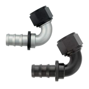 XRP Push-On Hose Ends Black Titech-120⁰