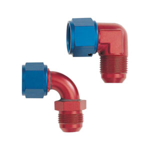 90˚ FEMALE SWIVEL TO MALE FLARE