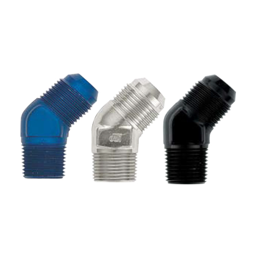 Male Flare To NPT Pipe Adapters - 45˚